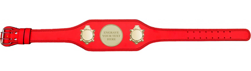 ENGRAVED TITLE BELT - BUD003/G/ENGRAVEG - AVAILABLE IN 4 COLOURS